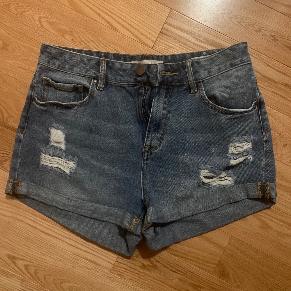Bullhead high rise denim shorts